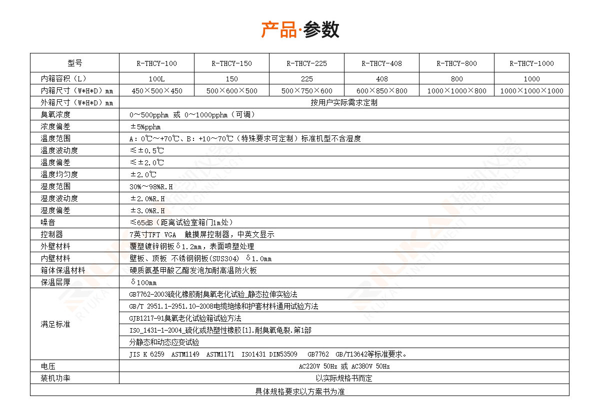 臭氧老化試驗箱規(guī)格參數(shù)